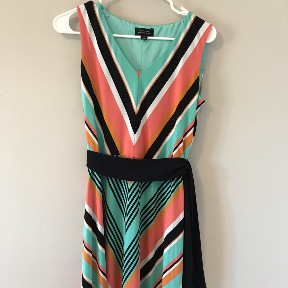 Tahari summer striped dress